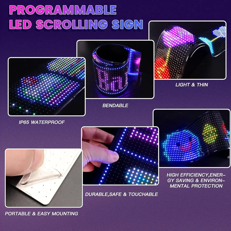 Painel Tela Led Portátil Para Imagens, Textos E Animações - Virtua FX