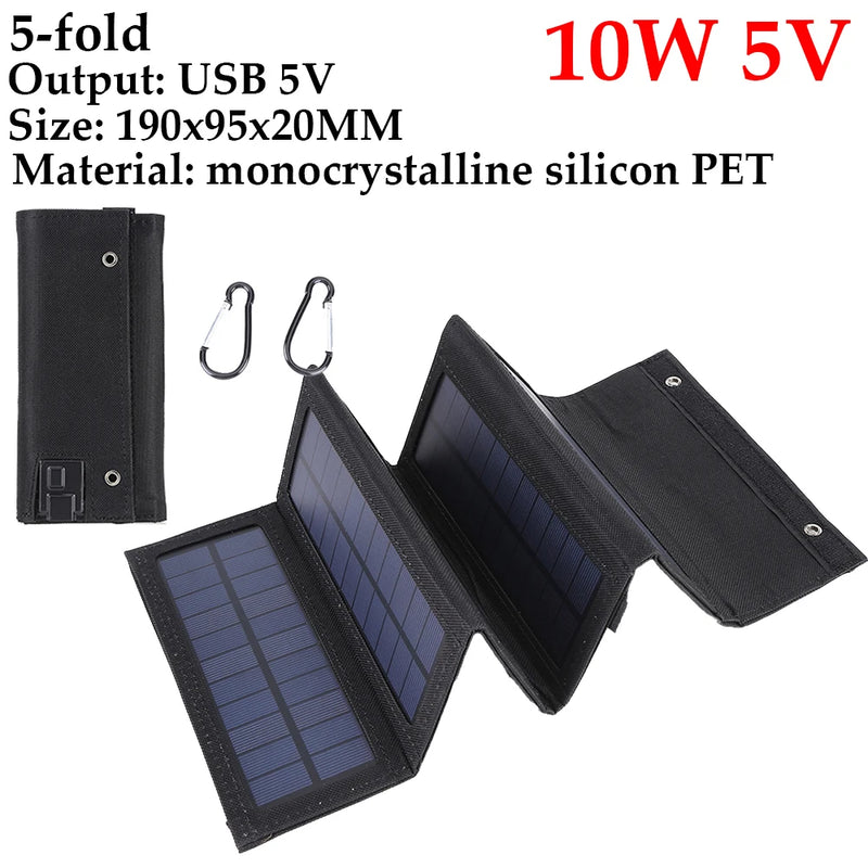 Carregador Solar Portátil Dorn Usb Dobrável