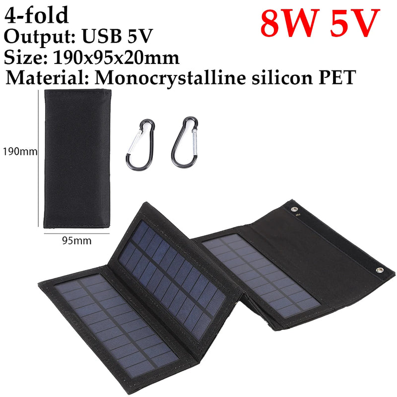 Carregador Solar Portátil Dorn Usb Dobrável