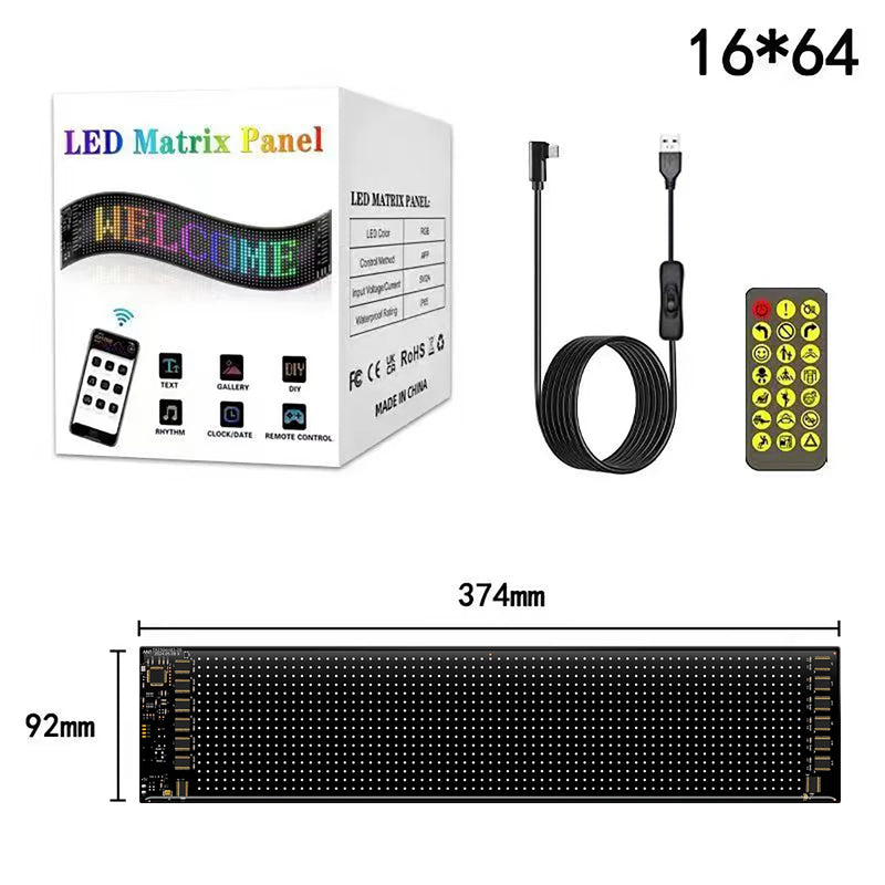 Painel Tela Led Portátil Para Imagens, Textos E Animações - Virtua FX