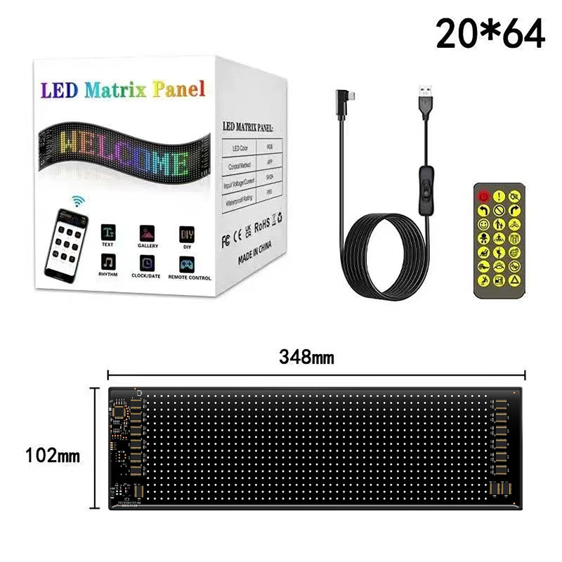 Painel Tela Led Portátil Para Imagens, Textos E Animações - Virtua FX